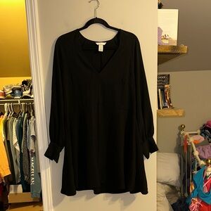 H&M size medium black long sleeve dress